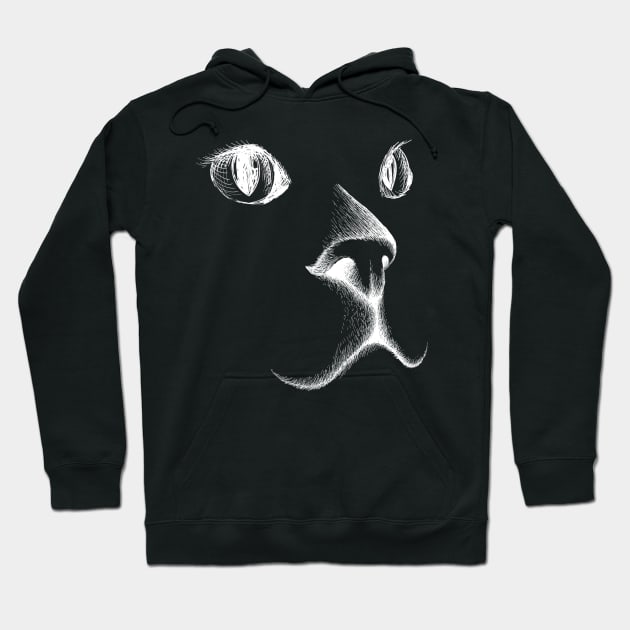 Cat face Hoodie by Onceer